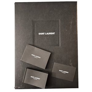 Saint Laurent Flip Top Shoe Box with Tissue and Authenticity Card and Book